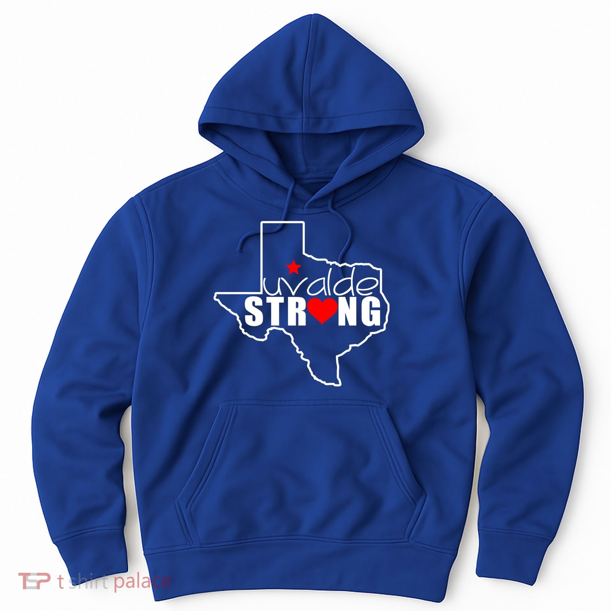 Uvalde Strong Texas Map Heart Hoodie