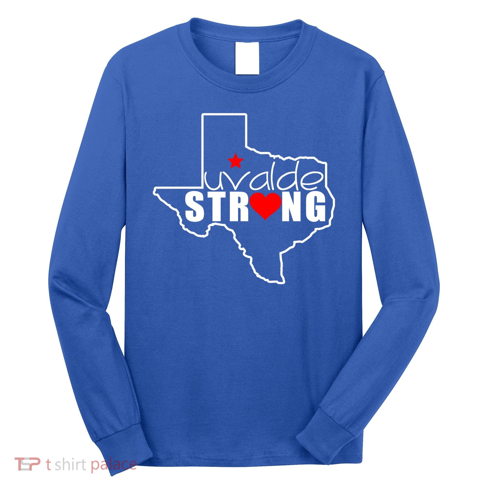 Uvalde Strong Texas Map Heart Long Sleeve Shirt