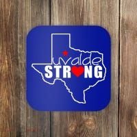 Uvalde Strong Texas Map Heart Coaster thumb 0
