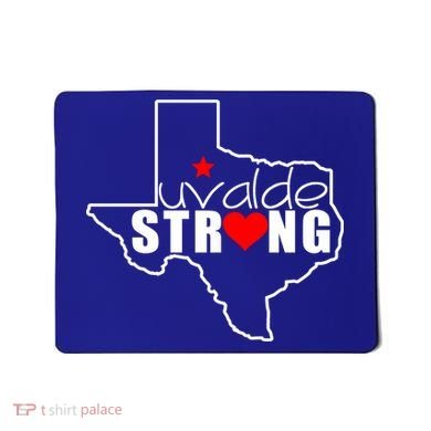 Uvalde Strong Texas Map Heart Mousepad