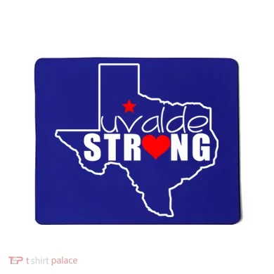 Uvalde Strong Texas Map Heart Mousepad