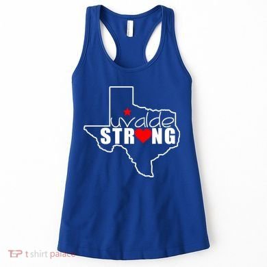Uvalde Strong Texas Map Heart Women's Tank Top