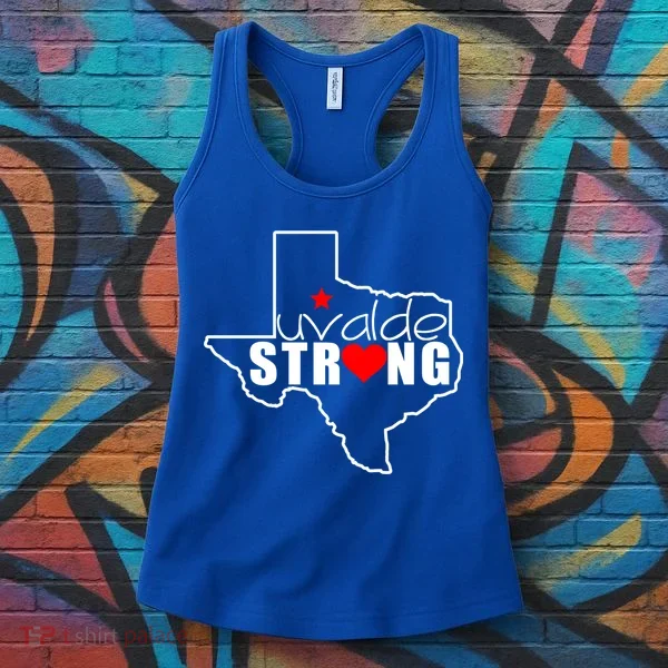 Uvalde Strong Texas Map Heart Women's Tank Top