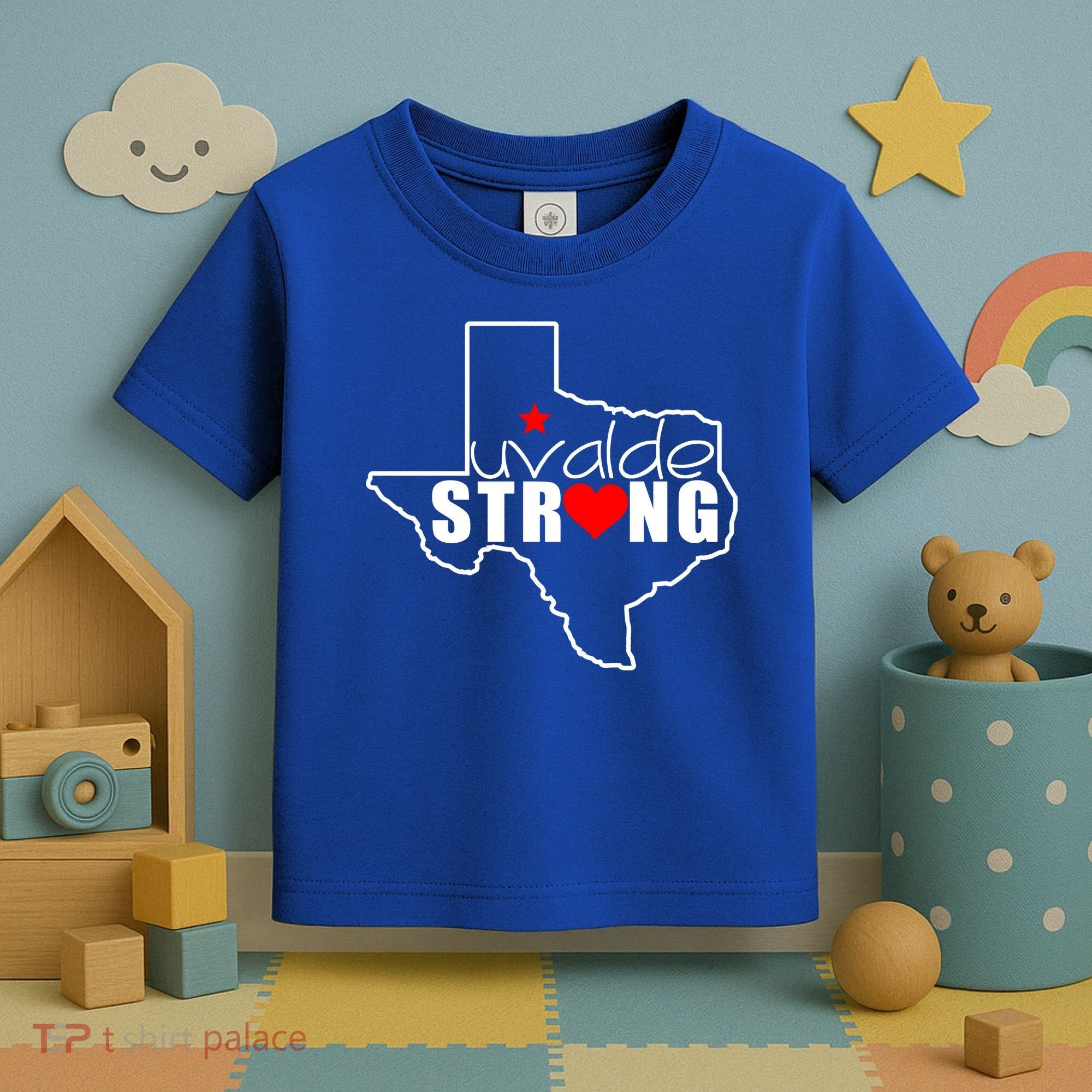 Uvalde Strong Texas Map Heart Toddler T-Shirt
