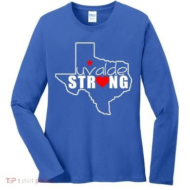 Uvalde Strong Texas Map Heart Women's Long Sleeve Shirt