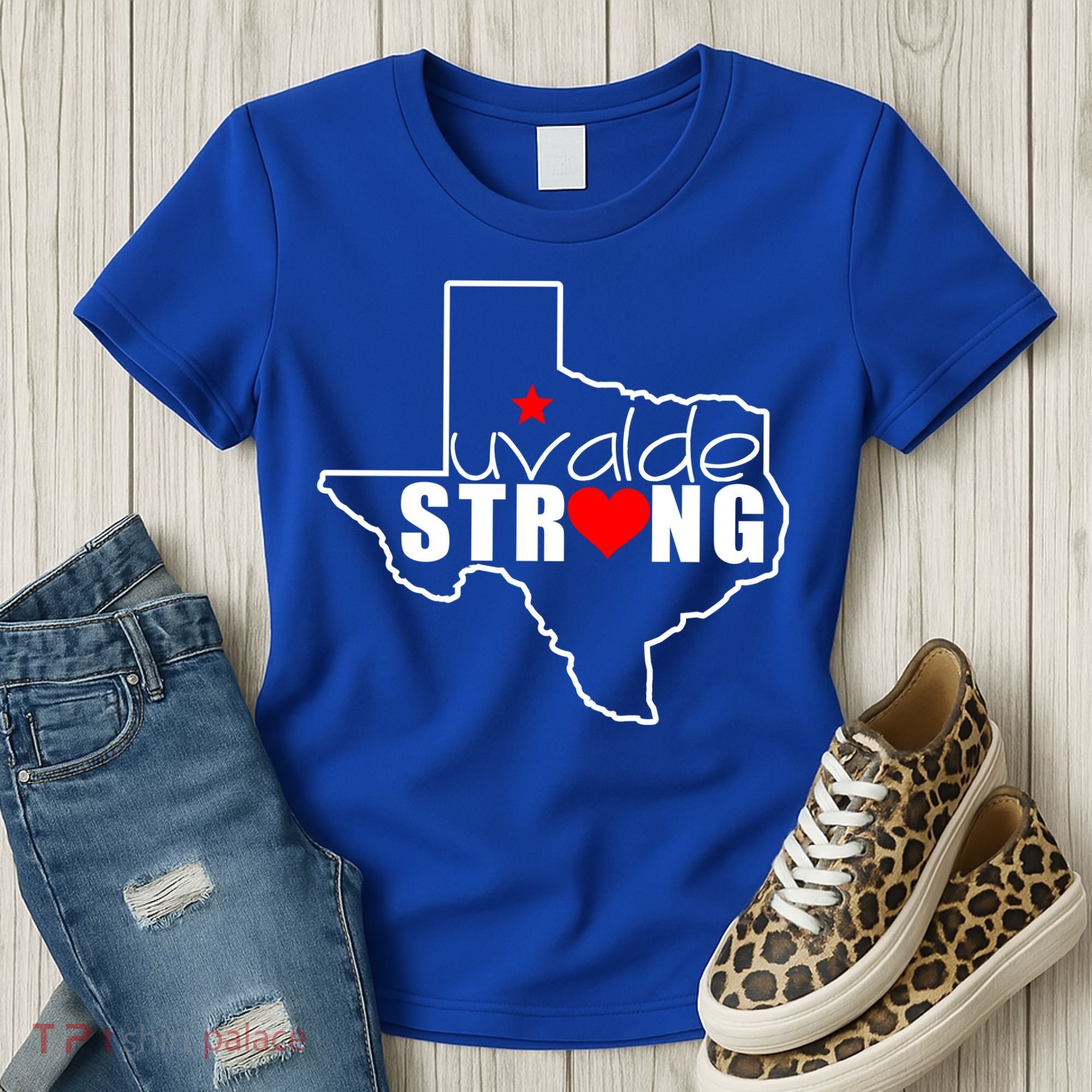 Uvalde Strong Texas Map Heart Women's T-Shirt