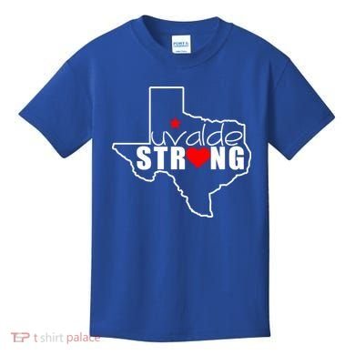 Uvalde Strong Texas Map Heart Kids T-Shirt