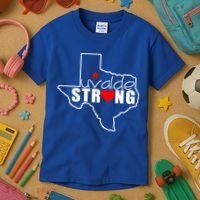 Uvalde Strong Texas Map Heart Kids T-Shirt thumb 3