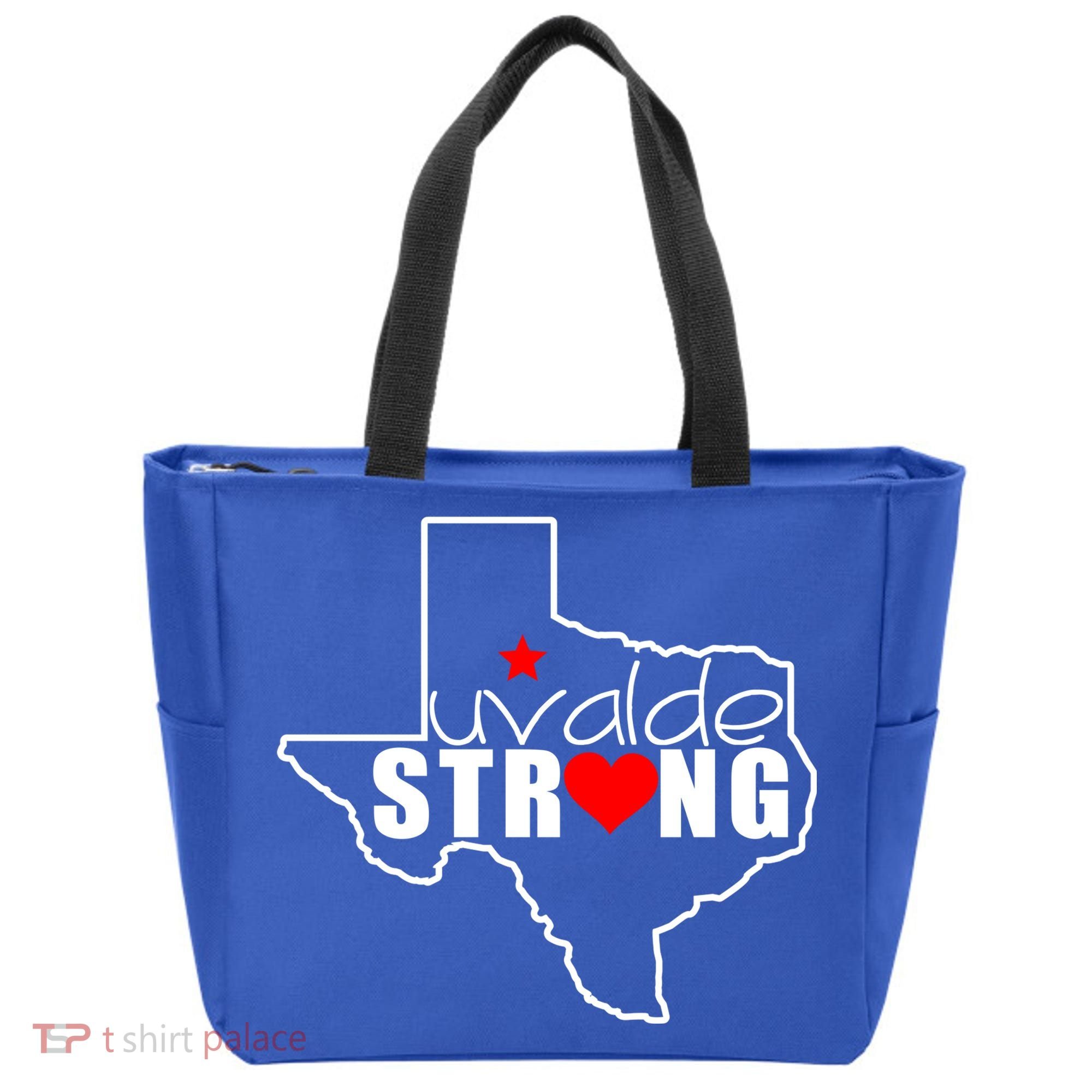 Uvalde Strong Texas Map Heart Tote Bag
