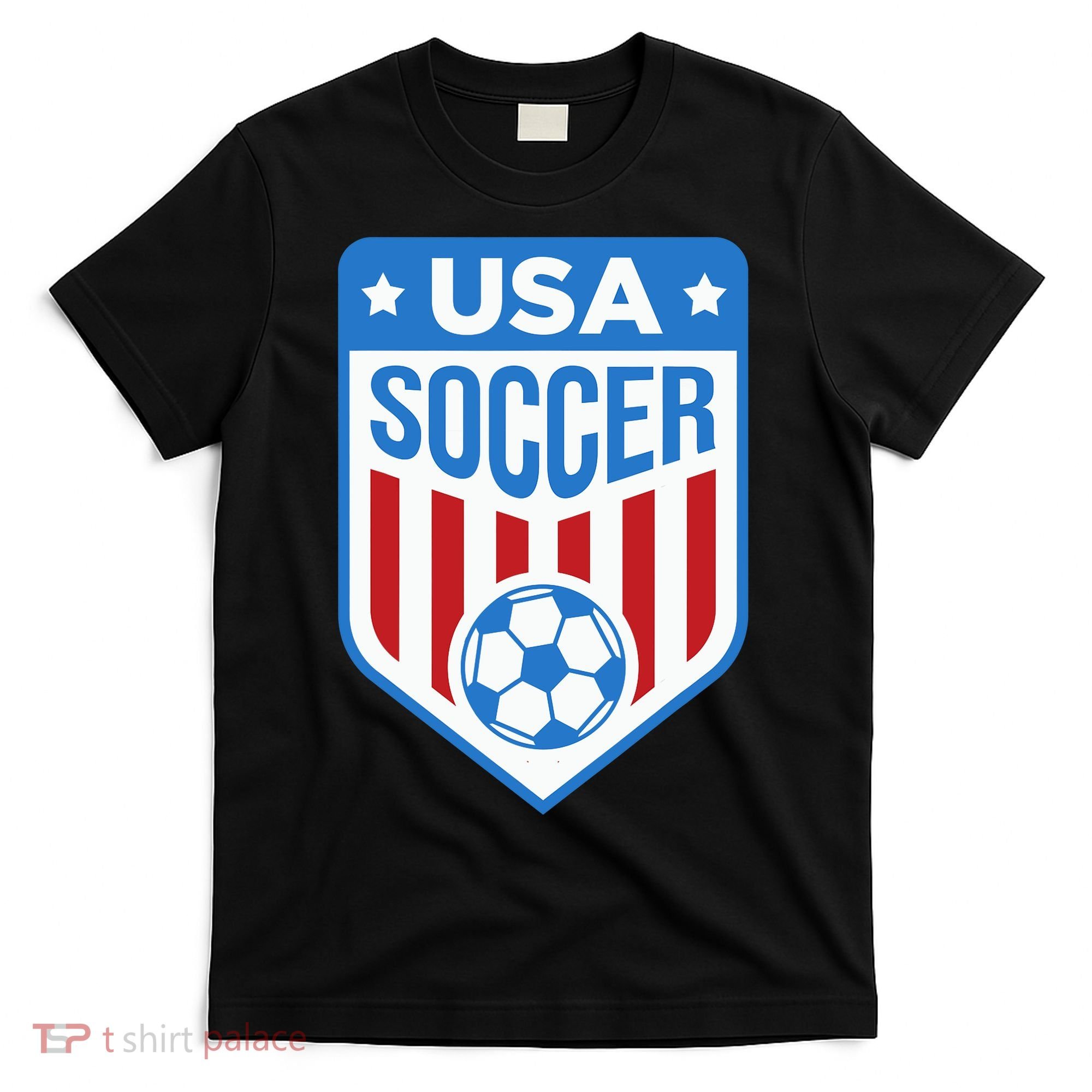 USA Soccer Team Support The Team Shirt USA Flag Football T-Shirt