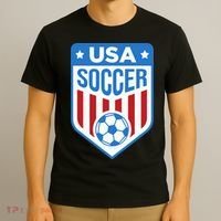 USA Soccer Team Support The Team Shirt USA Flag Football T-Shirt thumb 3