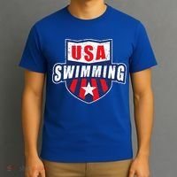 Usa Swimming Team Sports Athlete Us Swim Aquatic T-Shirt thumb 3