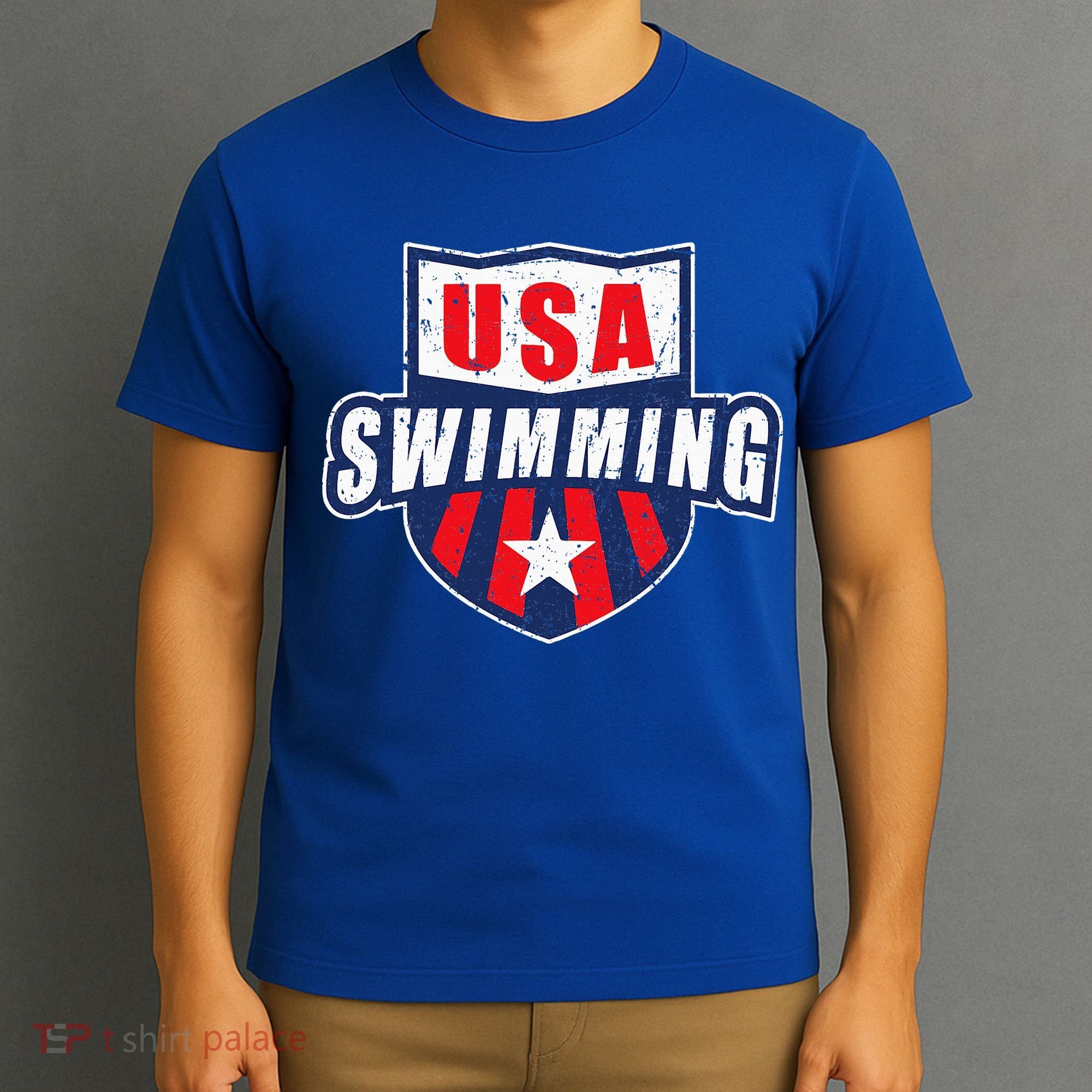 Usa Swimming Team Sports Athlete Us Swim Aquatic T-Shirt