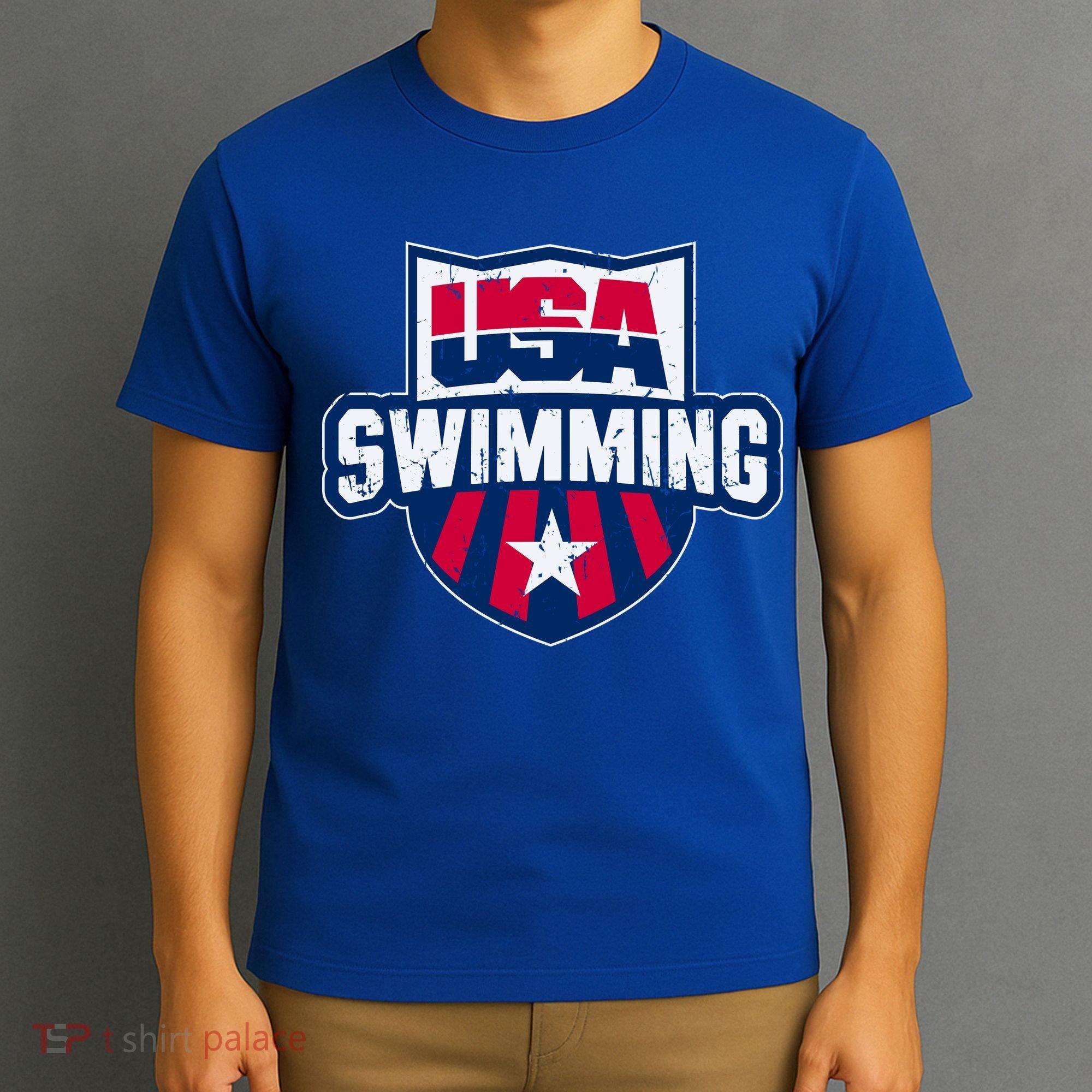 Usa Swimming Team Sports Athlete Us Swim Aquatic T-Shirt