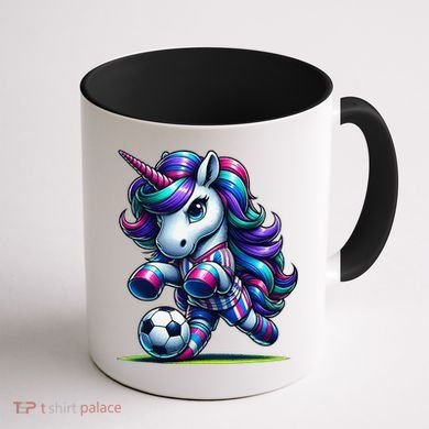Unicorn Soccer Team Player Coffee Mug back