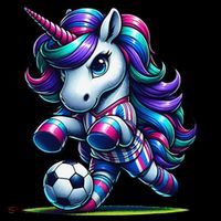Unicorn Soccer Team Player Ornament thumb 1