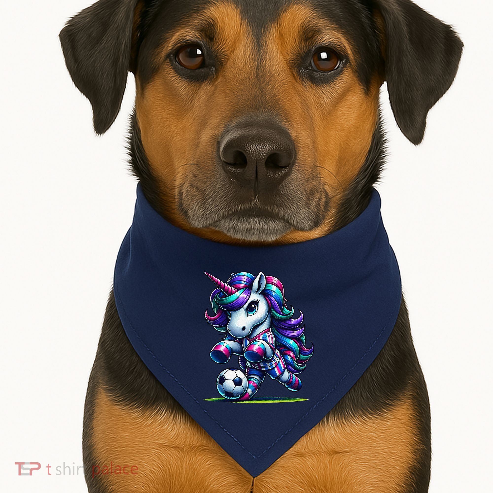 Unicorn Soccer Team Player USA-Made Doggie Bandana