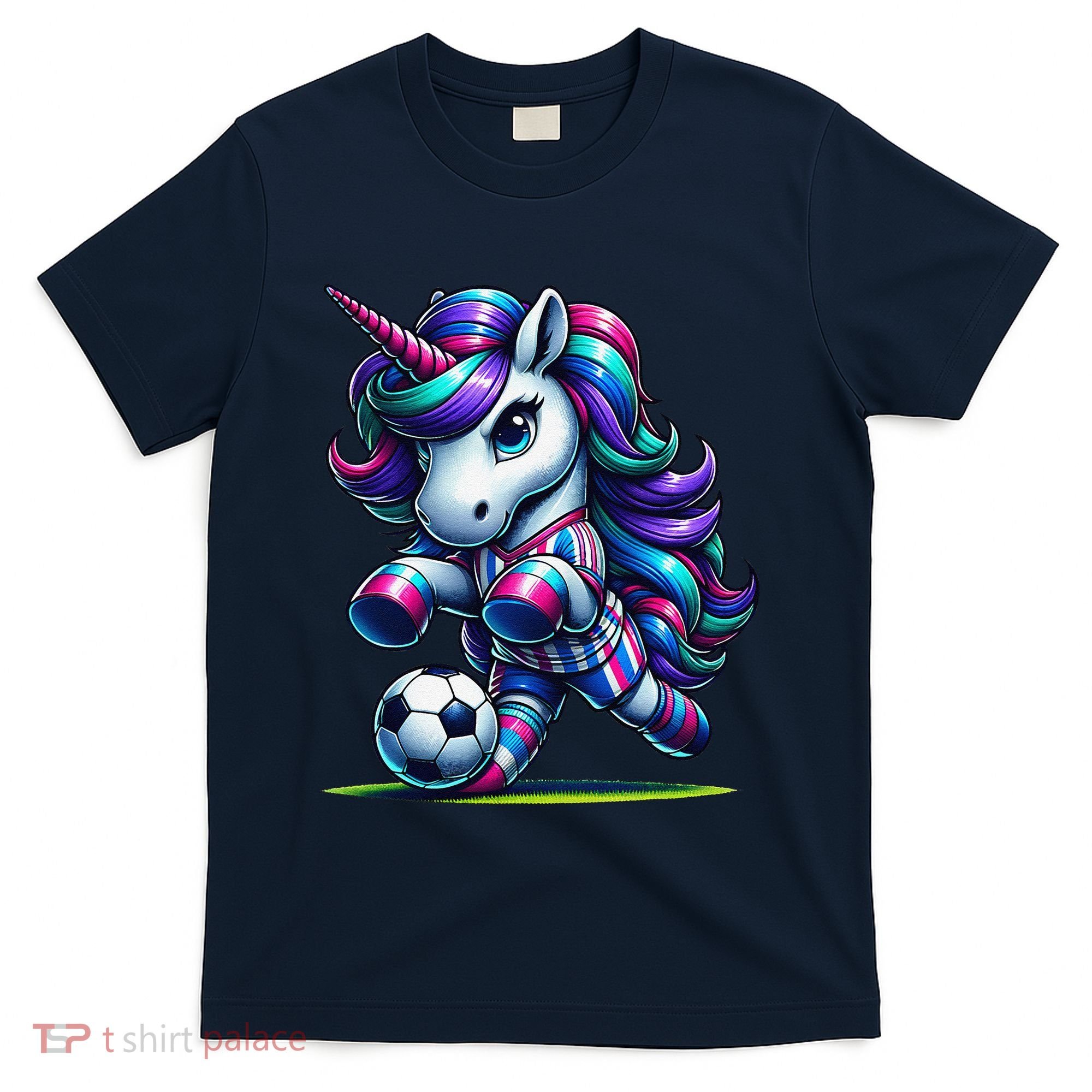 Unicorn Soccer Team Player T-Shirt