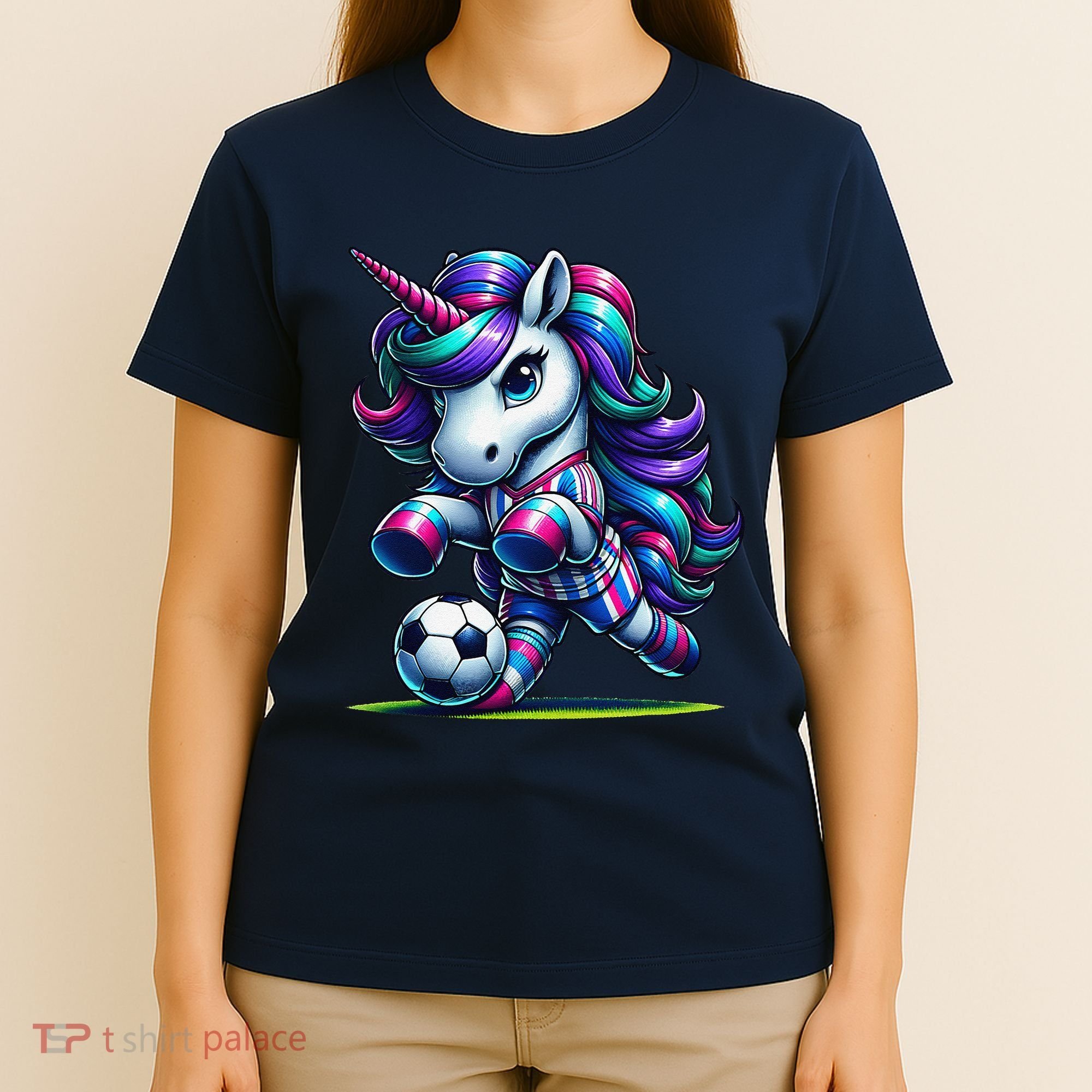 Unicorn Soccer Team Player T-Shirt