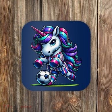 Unicorn Soccer Team Player Coaster