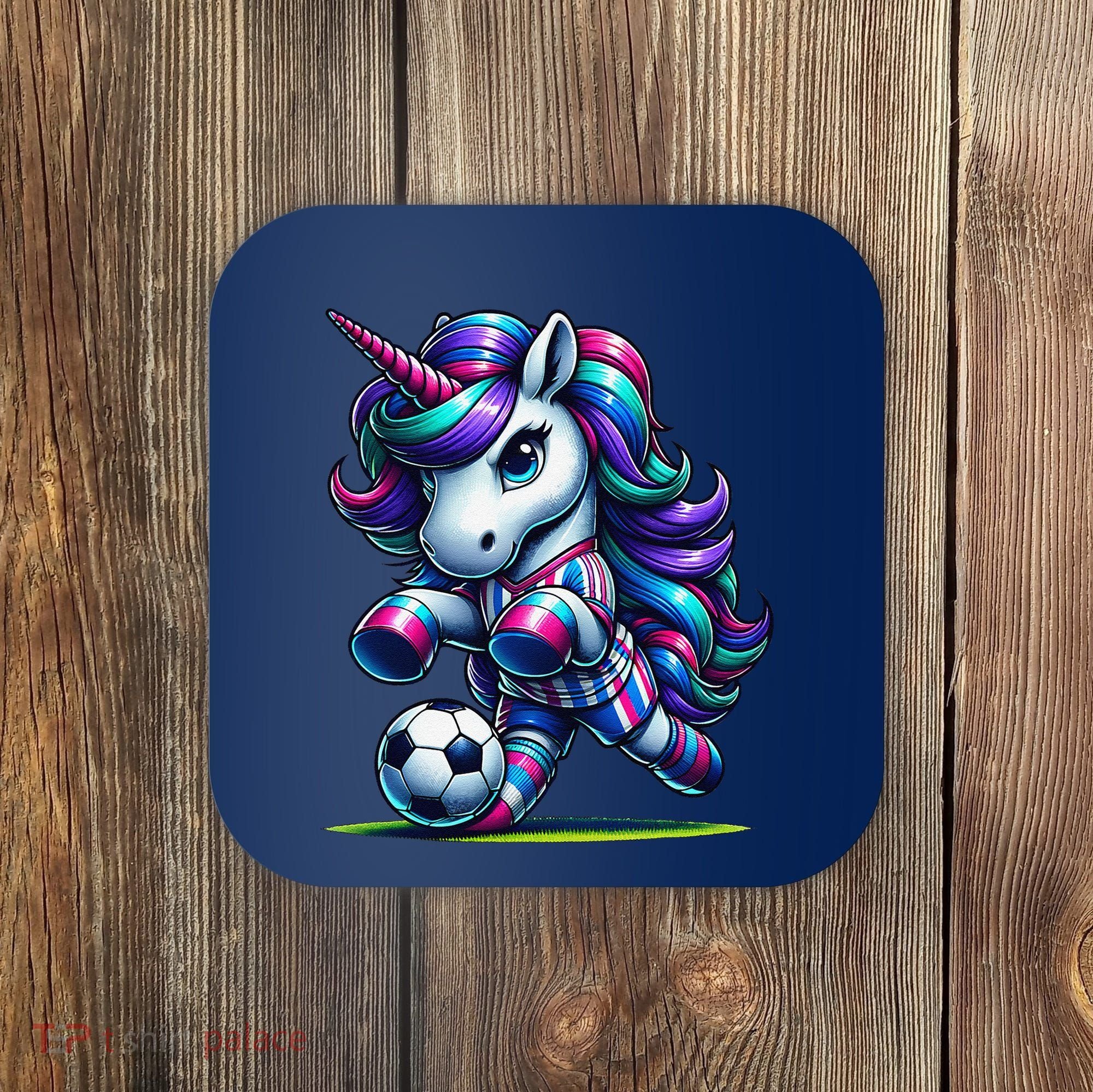 Unicorn Soccer Team Player Coaster