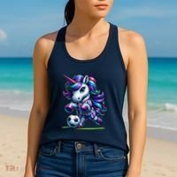 Unicorn Soccer Team Player Women's Tank Top thumb 2