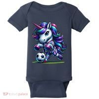 Unicorn Soccer Team Player Baby Bodysuit thumb 0
