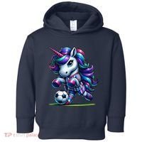 Unicorn Soccer Team Player Toddler Hoodie thumb 0