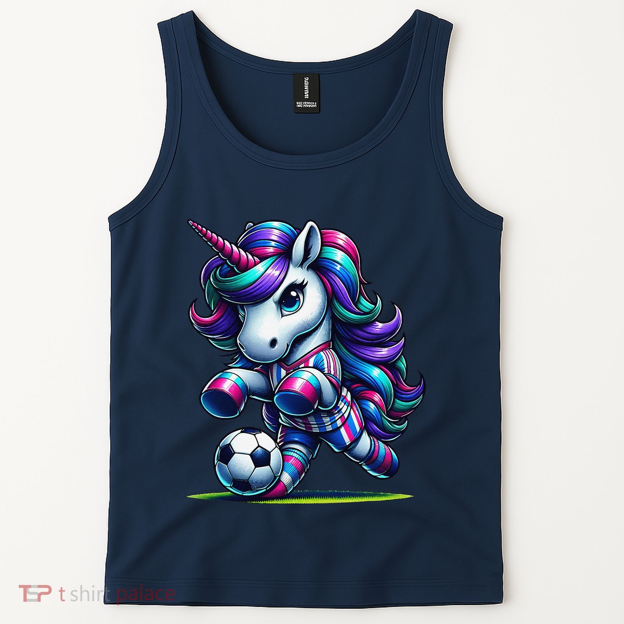 Unicorn Soccer Team Player Tank Top
