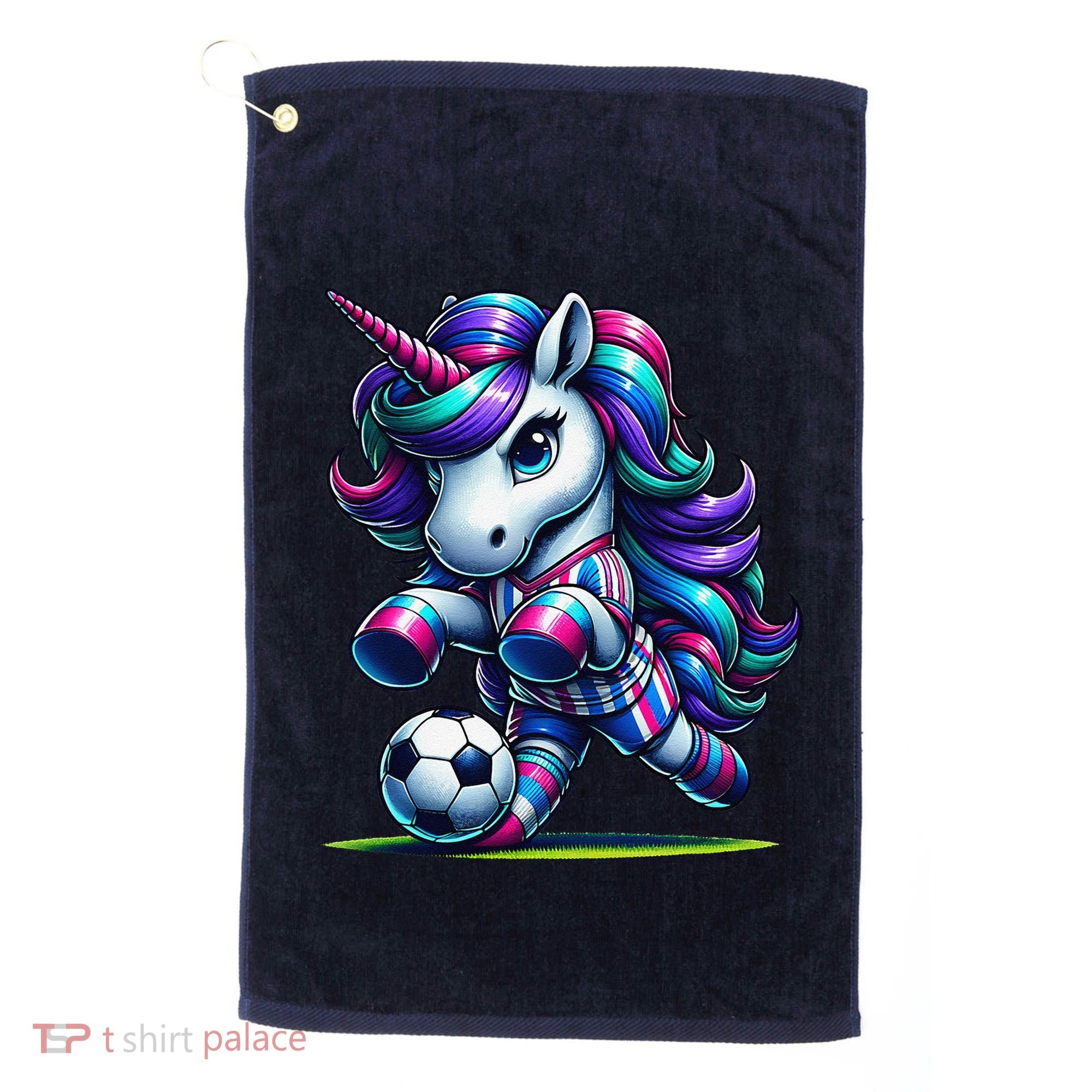 Unicorn Soccer Team Player Golf Towel