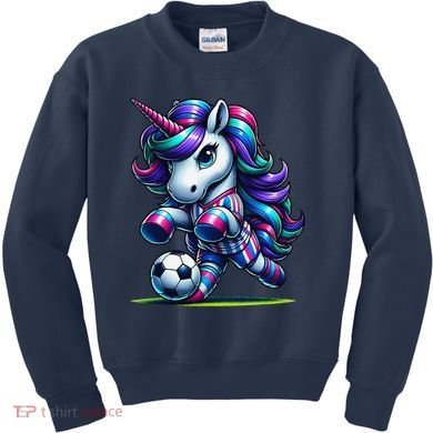 Unicorn Soccer Team Player Kids Sweatshirt
