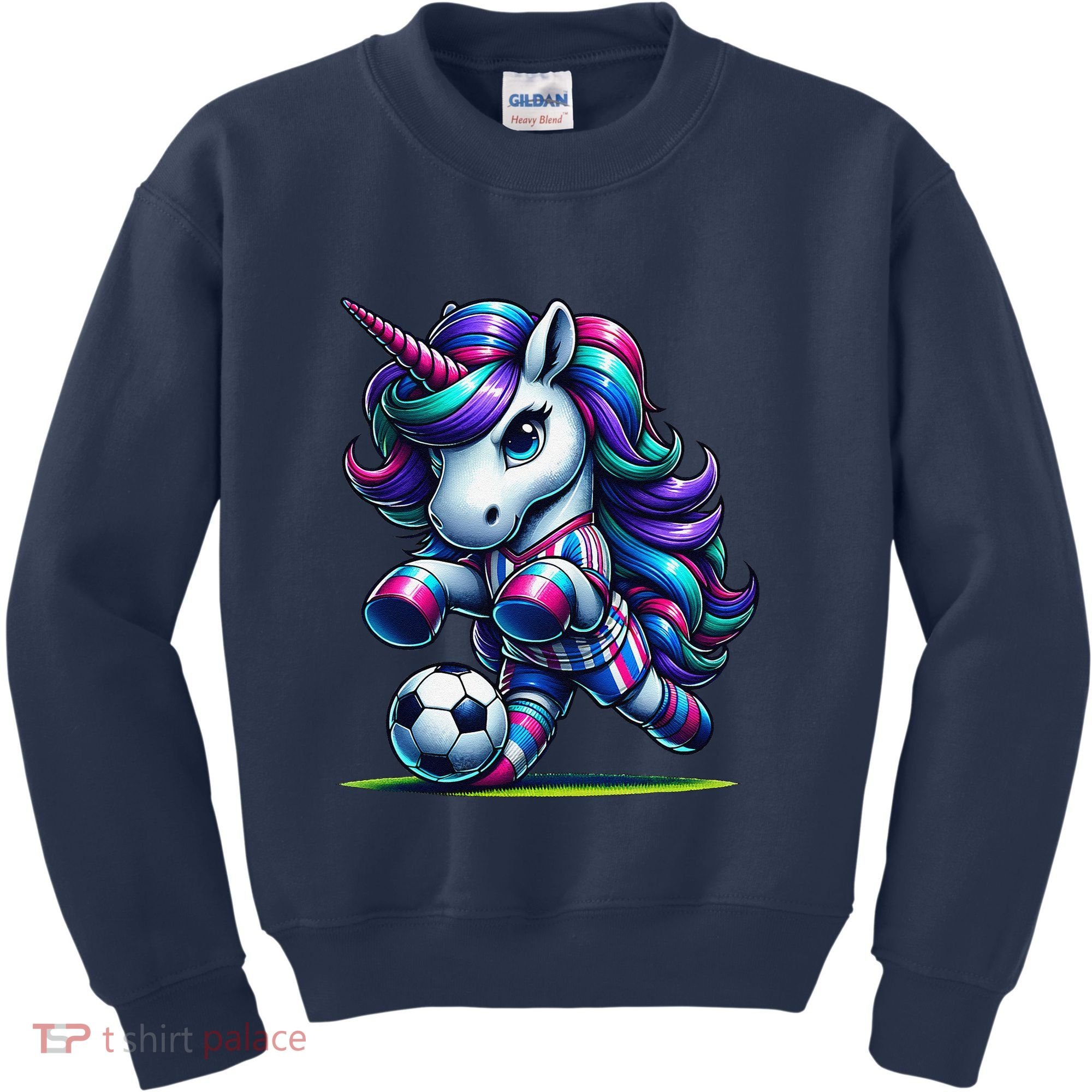 Unicorn Soccer Team Player Kids Sweatshirt