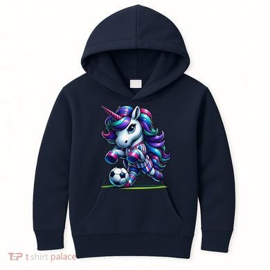 Unicorn Soccer Team Player Kids Hoodie