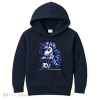 Unicorn Soccer Team Player Kids Hoodie thumb 0