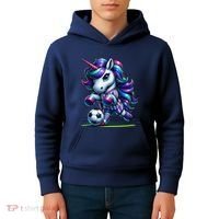 Unicorn Soccer Team Player Kids Hoodie thumb 4