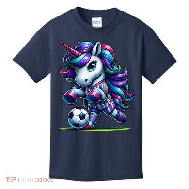 Unicorn Soccer Team Player Kids T-Shirt