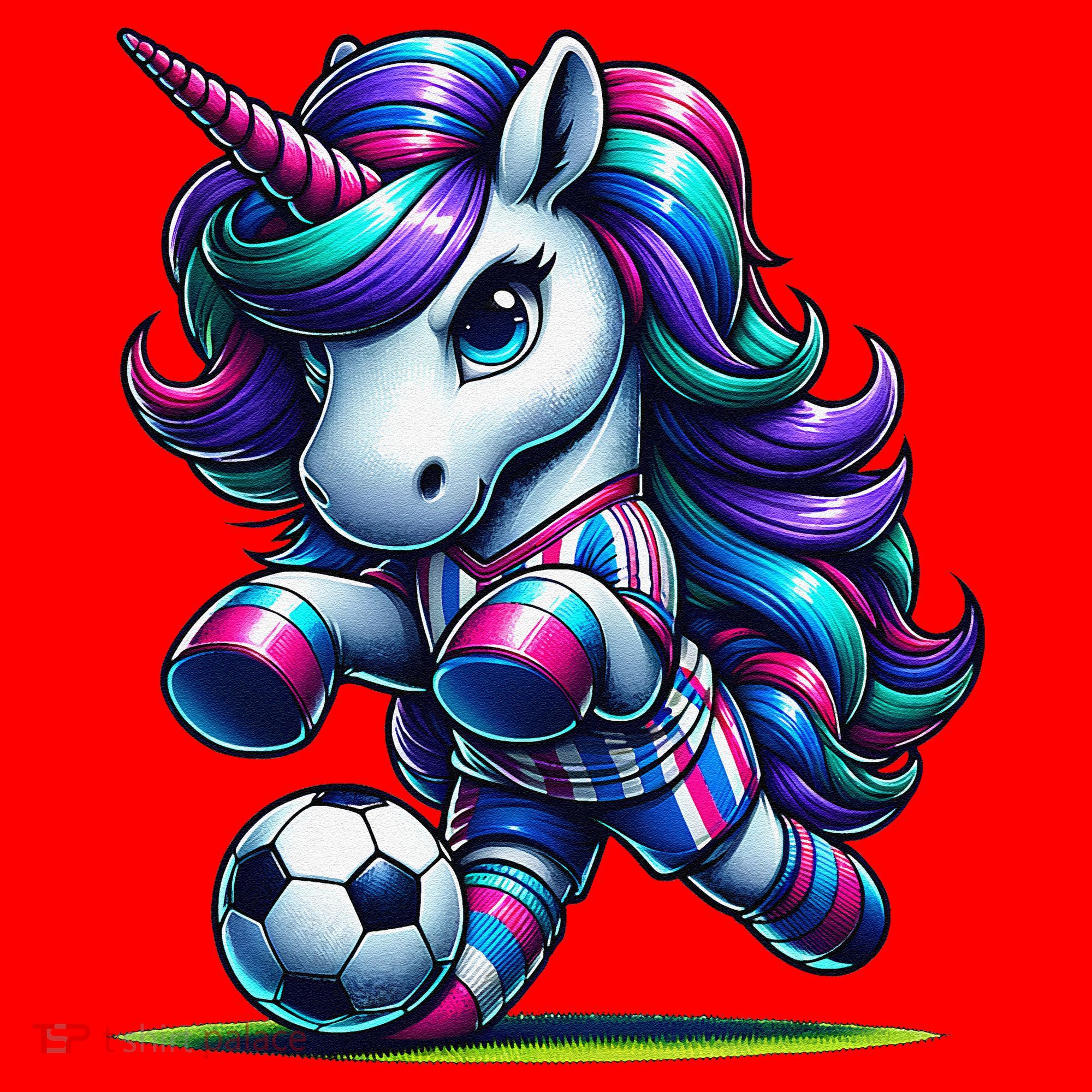 Unicorn Soccer Team Player Santa Hat