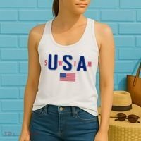 Usa Swim  Usa Summer Swimming 2024 Games Women's Tank Top thumb 2