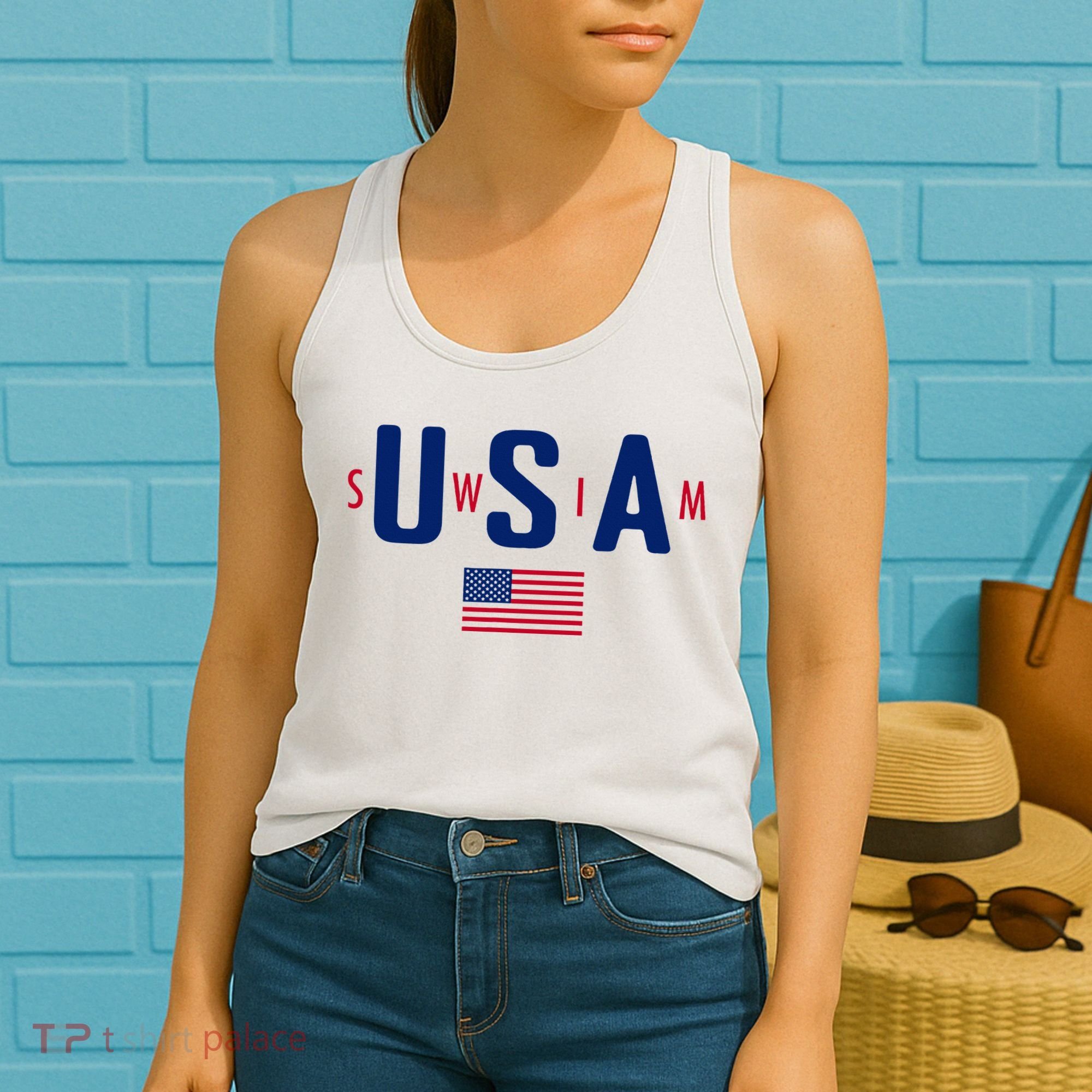 Usa Swim  Usa Summer Swimming 2024 Games Women's Tank Top