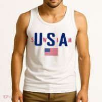 Usa Swim  Usa Summer Swimming 2024 Games Tank Top thumb 3