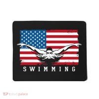 USA Swimming US Flag With Swimmer Swim Team Mousepad thumb 0