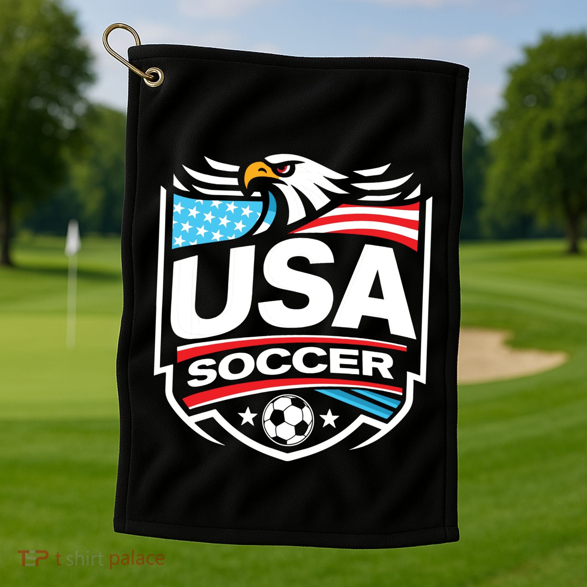 Usa Soccer Golf Towel