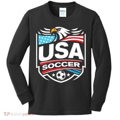 Usa Soccer Kids Long Sleeve Shirt