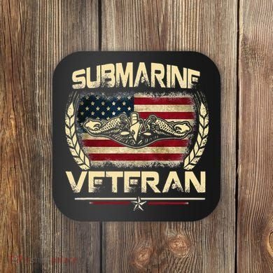 U.S Submarines Veteran Service Military Patriotic Coaster