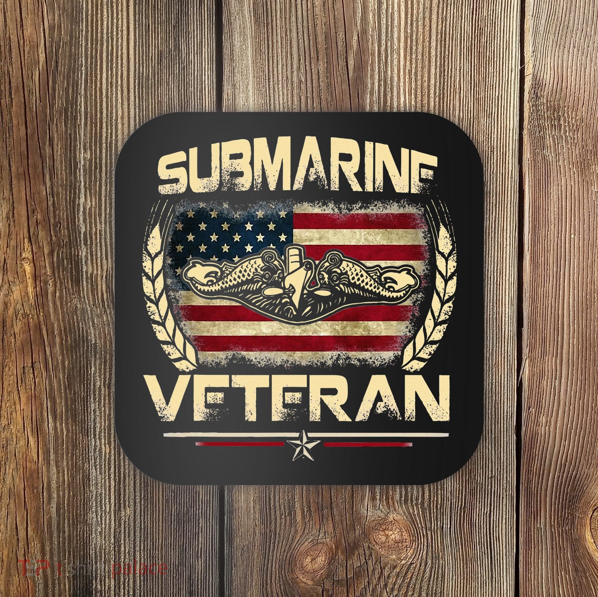 U.S Submarines Veteran Service Military Patriotic Coaster