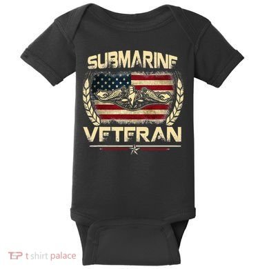 U.S Submarines Veteran Service Military Patriotic Baby Bodysuit