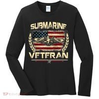 U.S Submarines Veteran Service Military Patriotic Women's Long Sleeve Shirt thumb 0