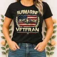 U.S Submarines Veteran Service Military Patriotic Women's T-Shirt thumb 2