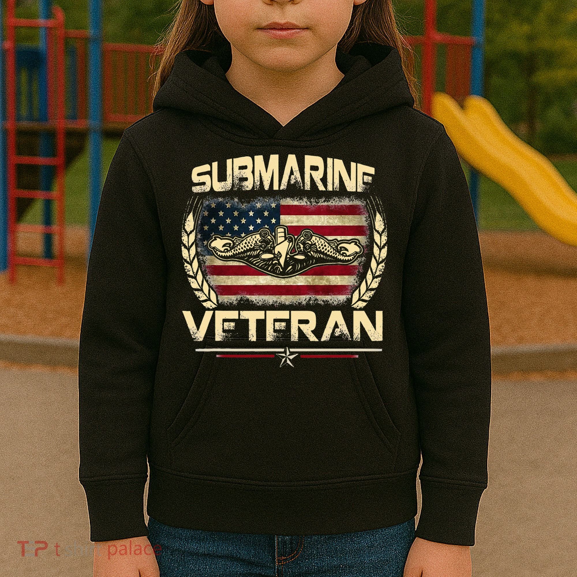 U.S Submarines Veteran Service Military Patriotic Kids Hoodie