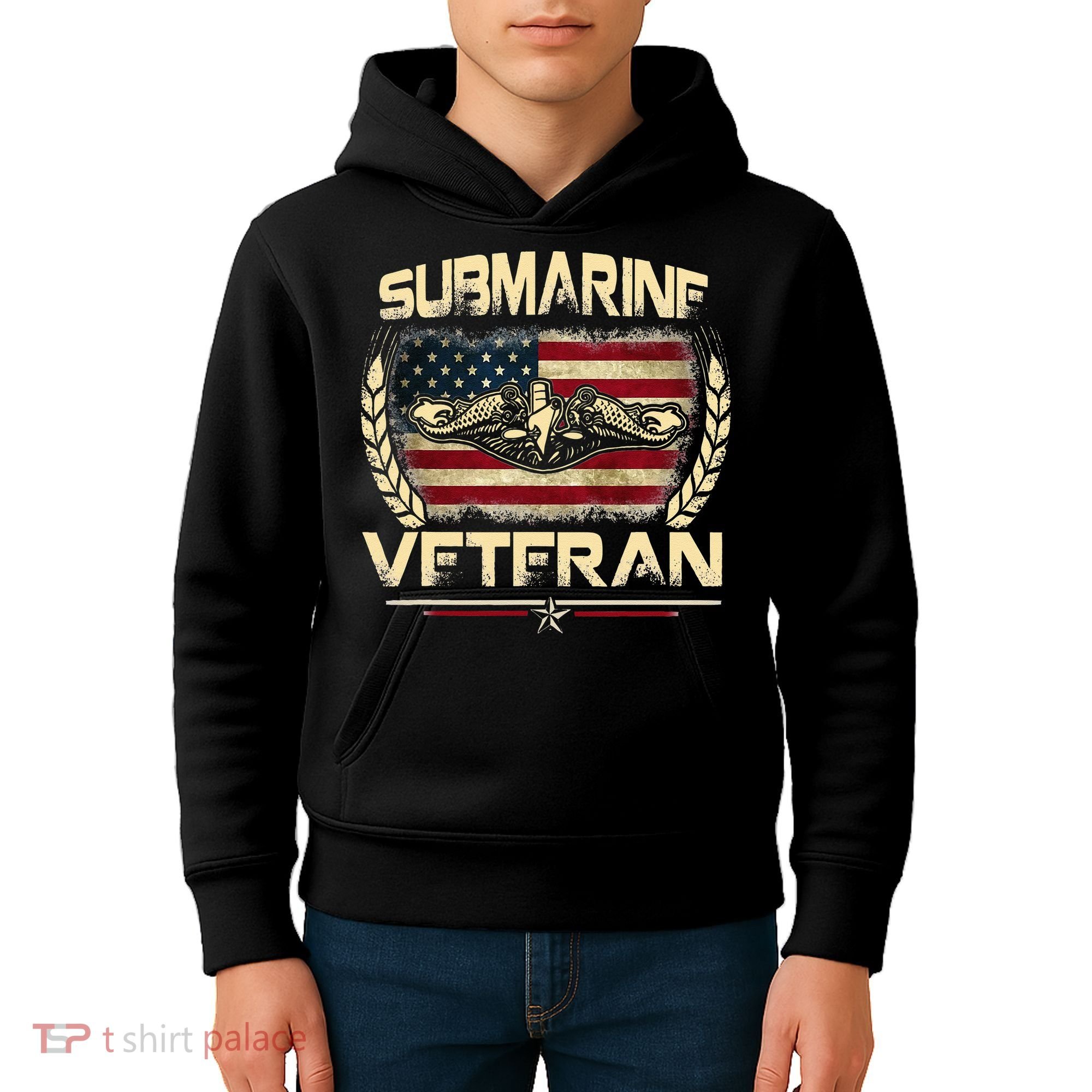 U.S Submarines Veteran Service Military Patriotic Kids Hoodie